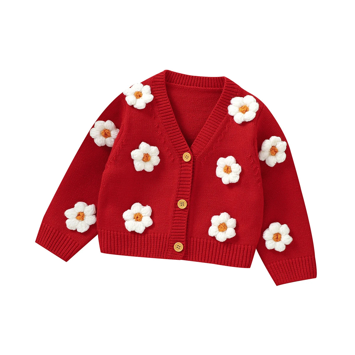 Baby Girl Knit Cardigan Long Sleeve Sweater Coat