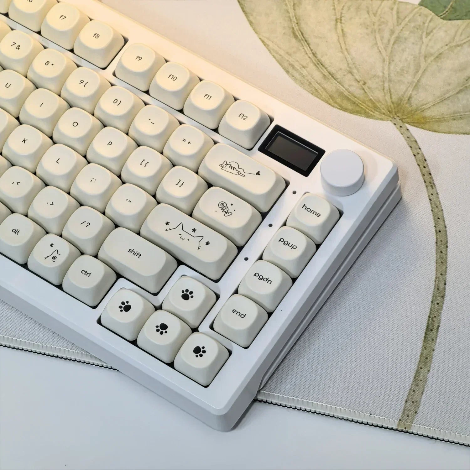 124 Keys Cute Cat PBT Keycaps MOA Profile Mechanical Keyboard Keycap Set