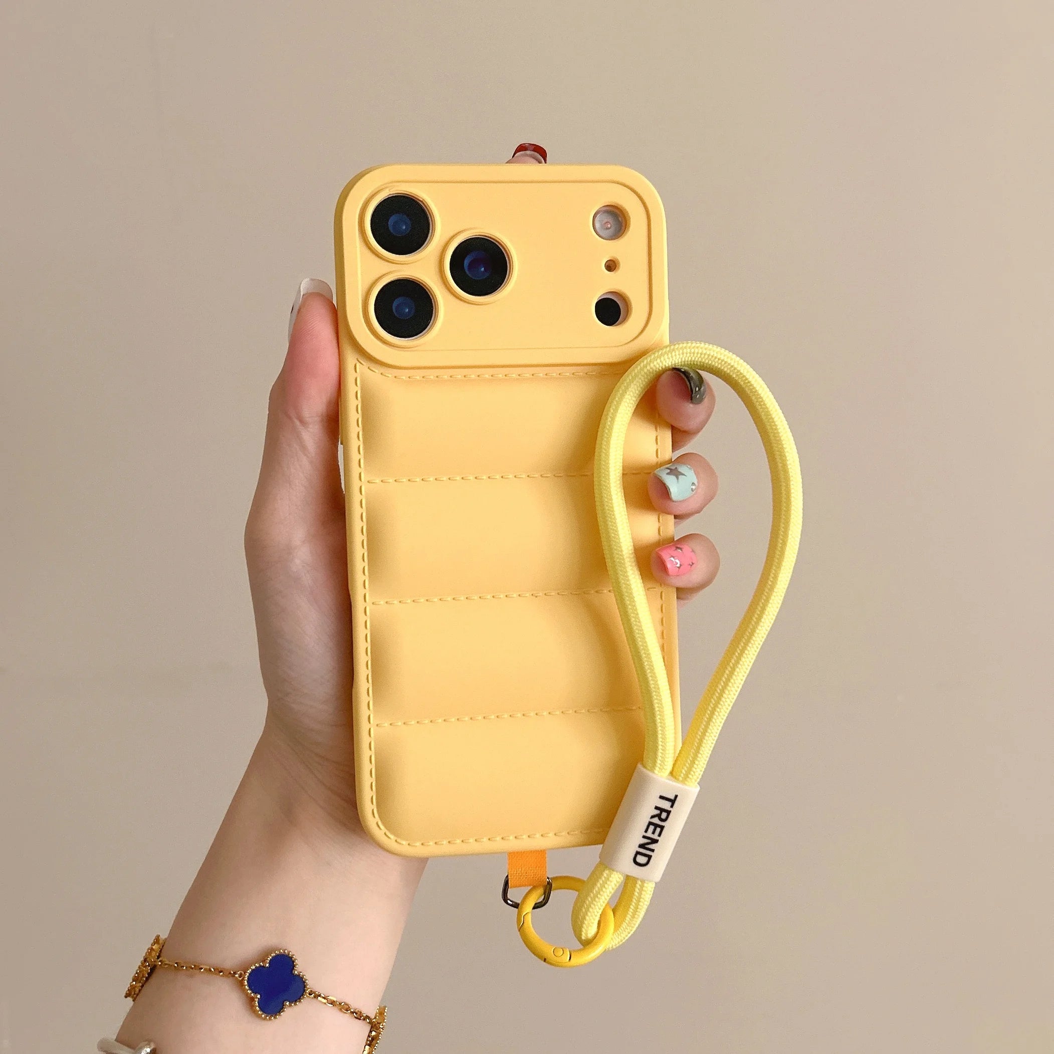 Solid Color Down Jacket iPhone Case