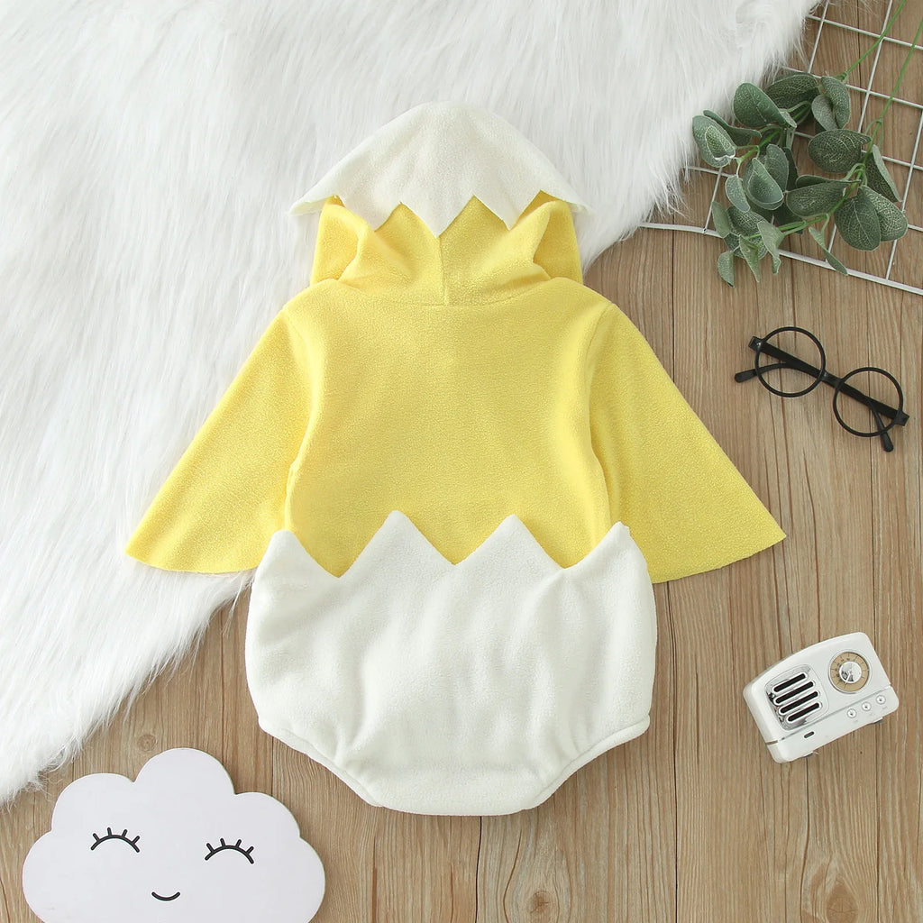 Baby Chick Hatching Romper Cute Easter Hoodie Outfit for Babies