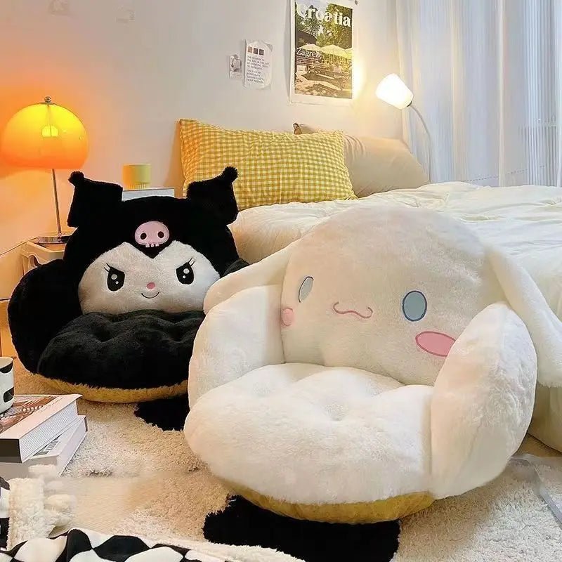 Cute Cartoon Plush Chair Cushion Winter Warm Office Seat Pillow Dorm Gift