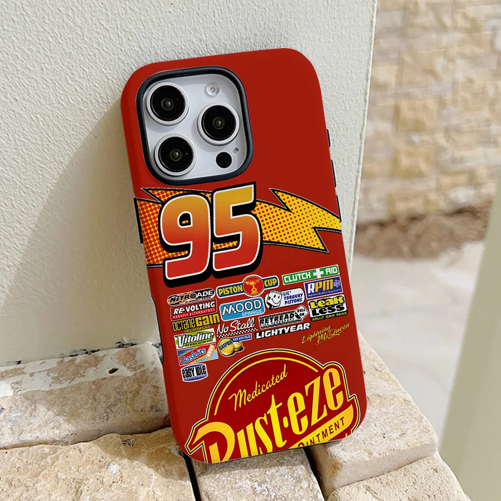Cars Lightning McQueen 95 Double Layer Shockproof iPhone Case