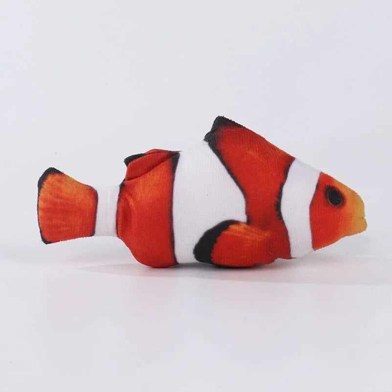 Interactive Fish Plush Cat Toy Chew Teaser Toy