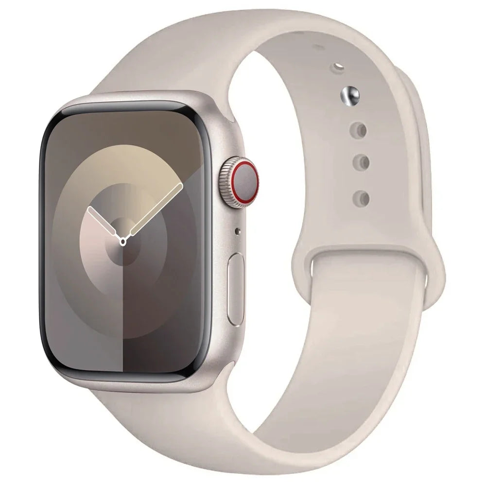 Silicone Apple Watch Band – Sport Strap Replacement for Apple Watch Series 3–9, SE & Ultra