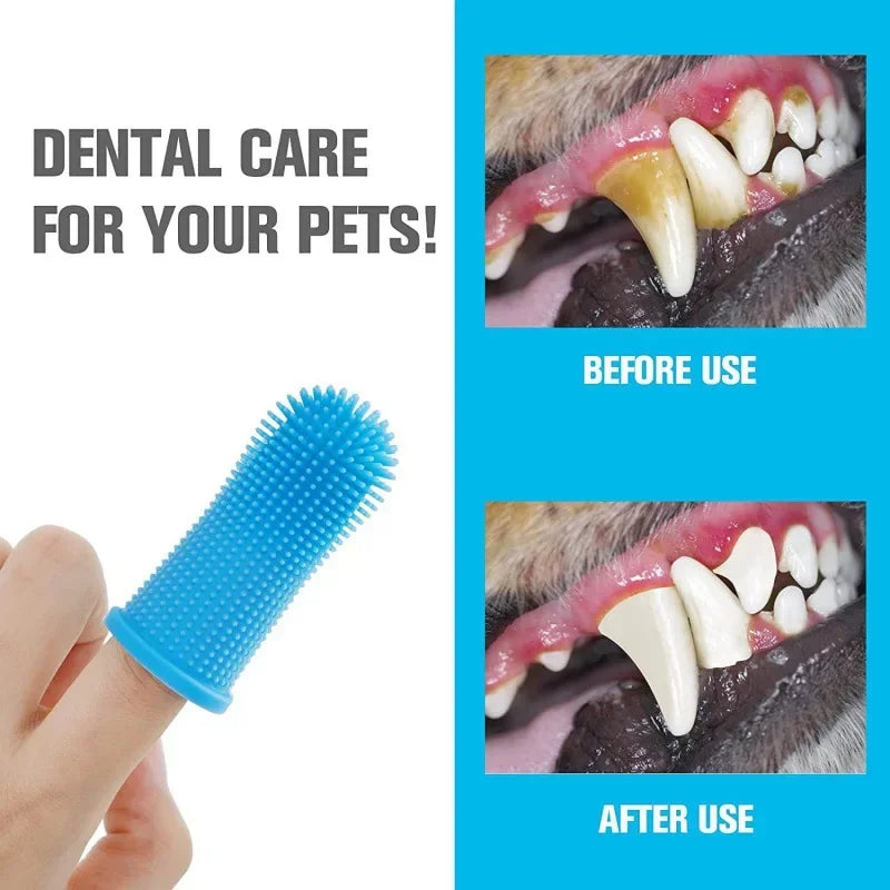 Soft Pet Finger Toothbrush – Silicone Dental Brush for Dogs and Cats