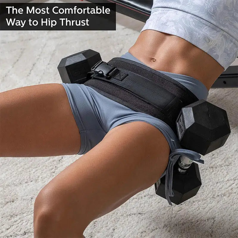 Hip Thrust Belt Glute Trainer Adjustable for Dumbbells Home Workout