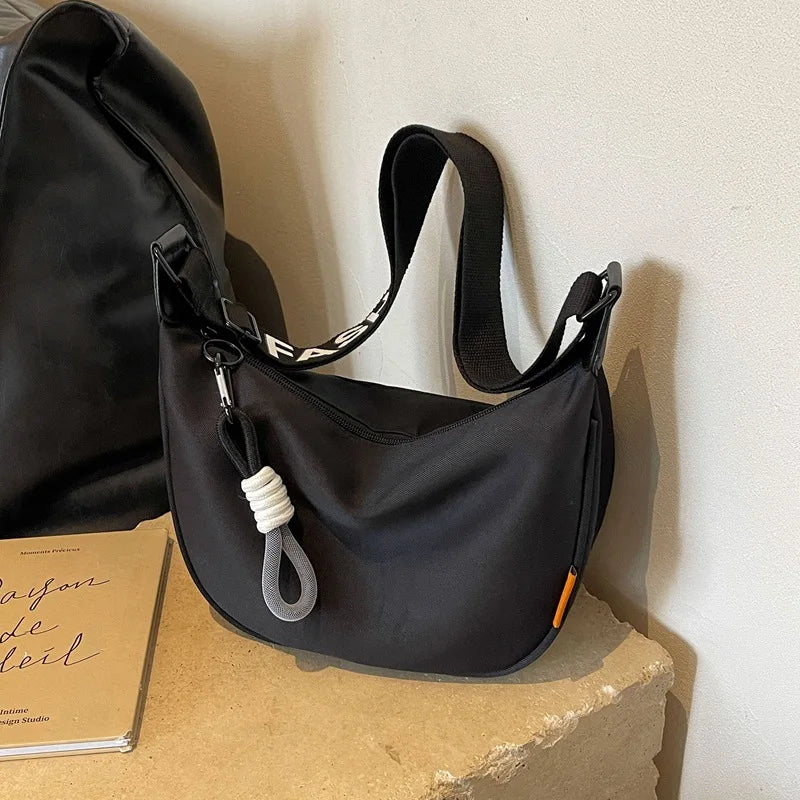 Women’s Dumpling Crossbody Bag Wide Strap Shoulder Purse