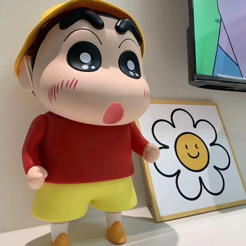40cm Crayon Shin Chan Figure Dynamic Superman Anime Model Toy Gift Decor
