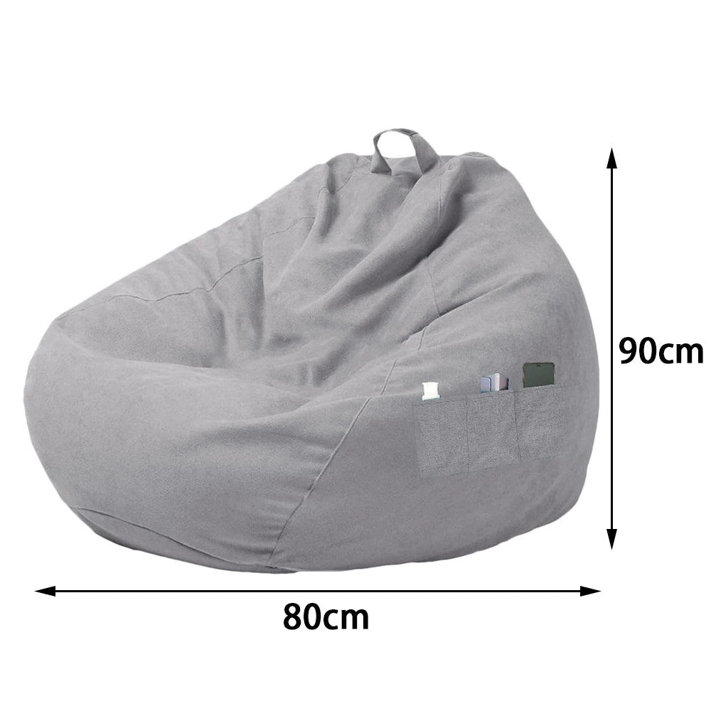 Large Bean Bag Chair Soft Fluffy Lazy Sofa Cover Tatami Living Room Seat