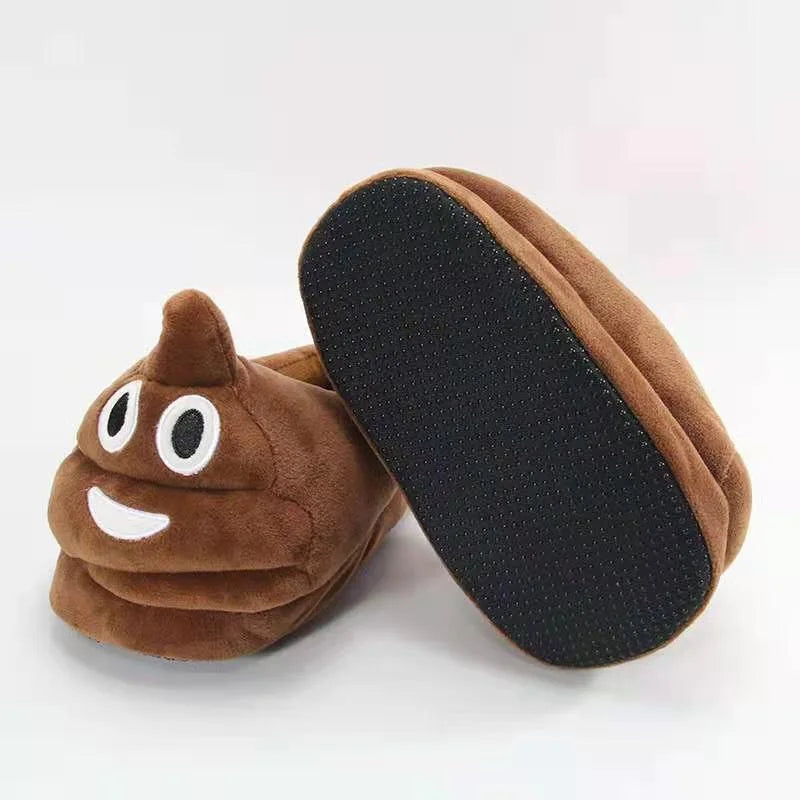 Funny Poop Slippers Plush Indoor Cartoon Slippers Soft Warm Home Shoes