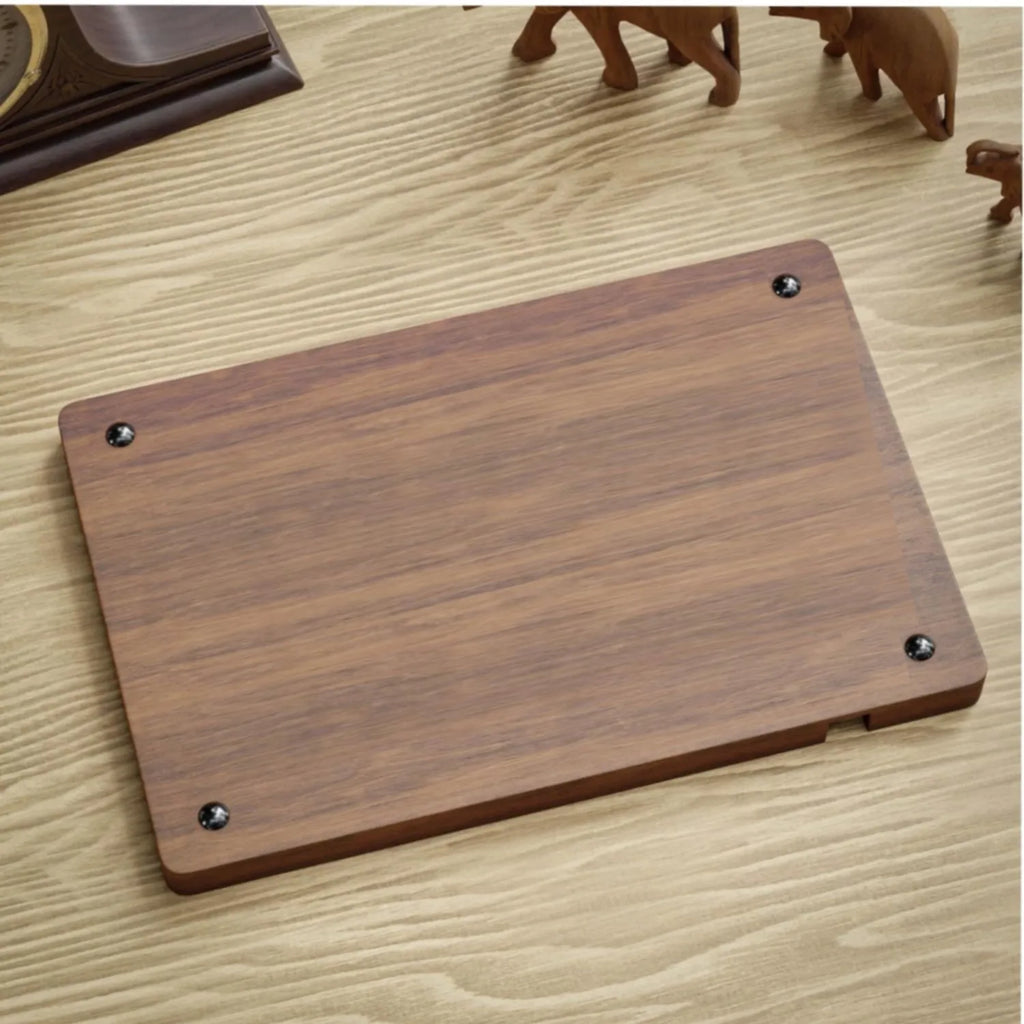 Wooden Desktop Storage Box Solid Wood Organizer Phone Headphone Tray Divider