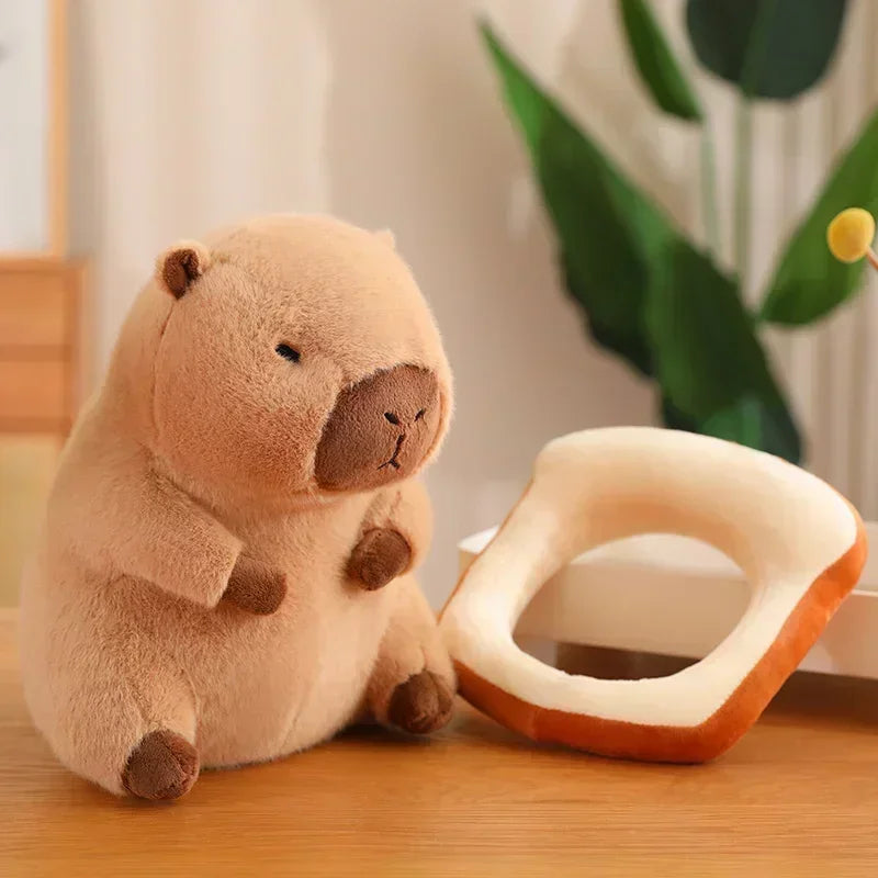 Capybara Bread Plush Toy Cute Anime Stuffed Doll Gift 23CM