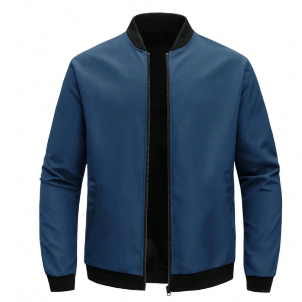 Men Baseball Collar Jacket Casual Lightweight Coat