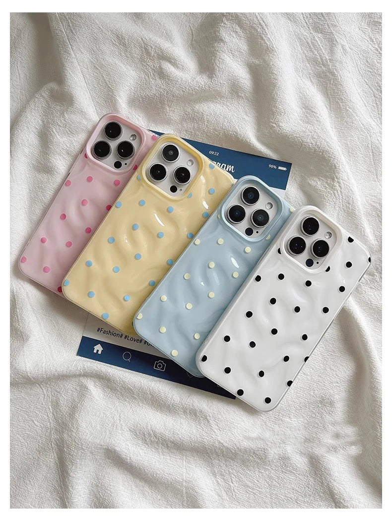 Black Polka Dot Lovely Bumper iPhone Case
