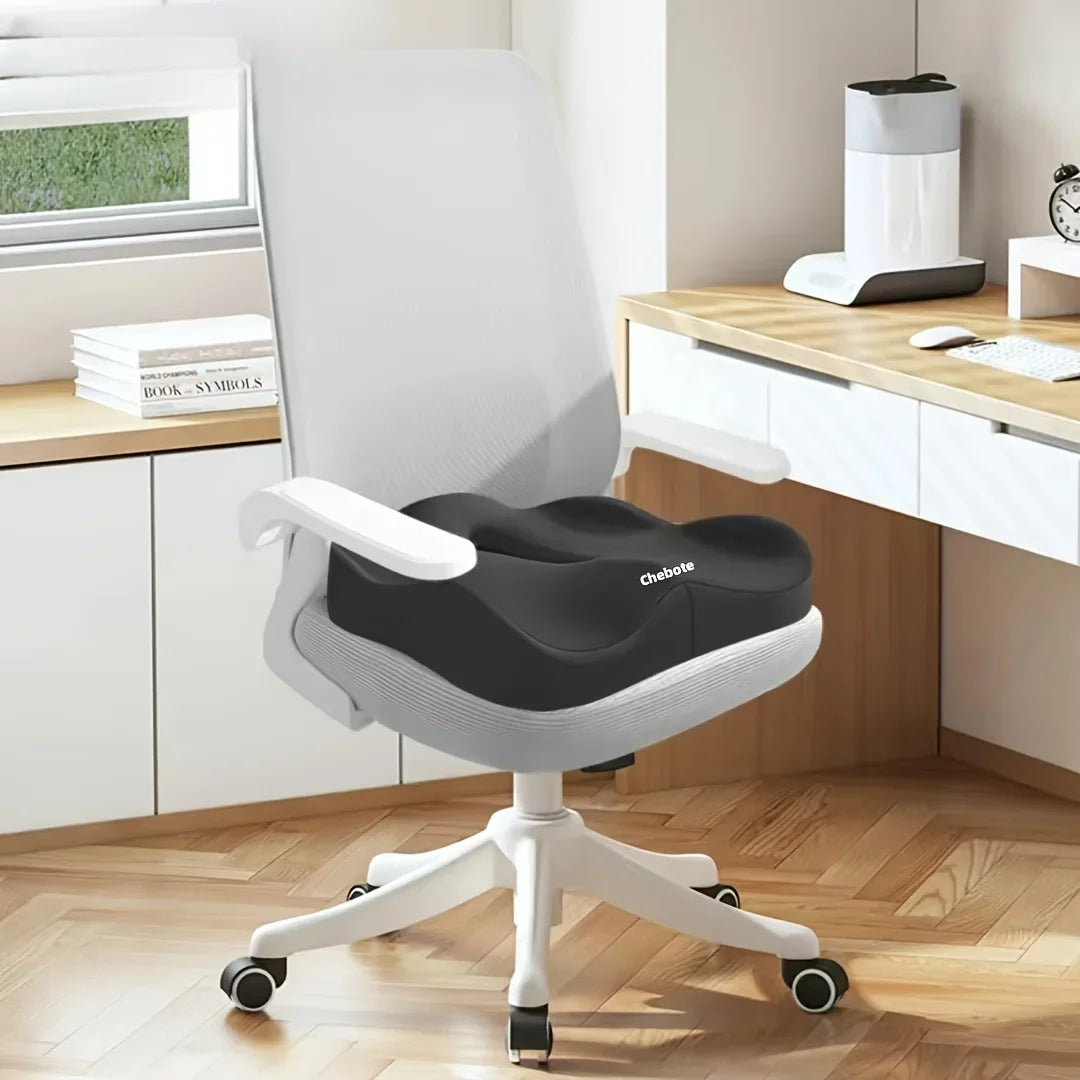Memory Foam Seat Cushion Ergonomic Support Washable Cover Car Office Chair Pad