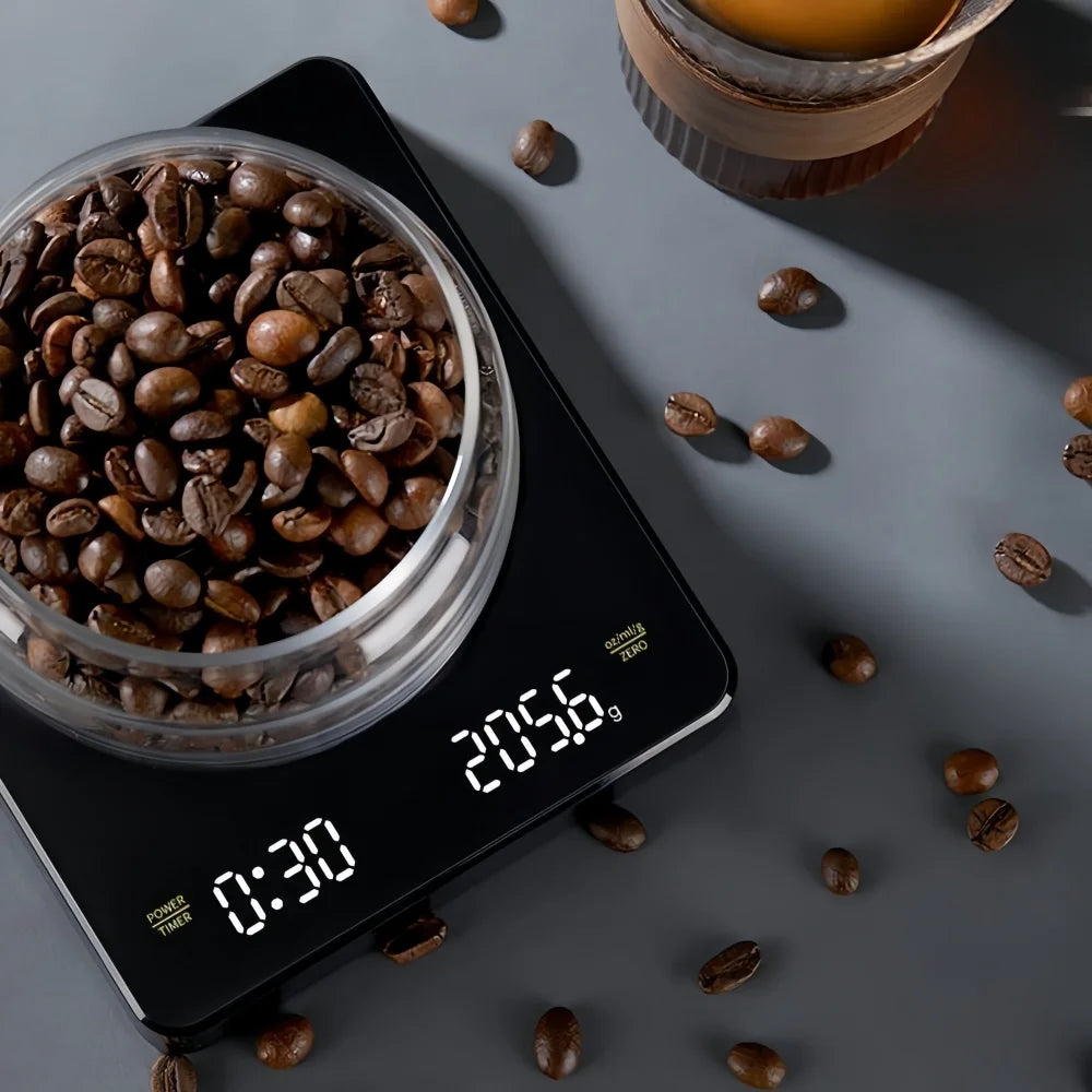 High Precision Coffee Scale USB Timer LED Waterproof Pad 3kg 5kg