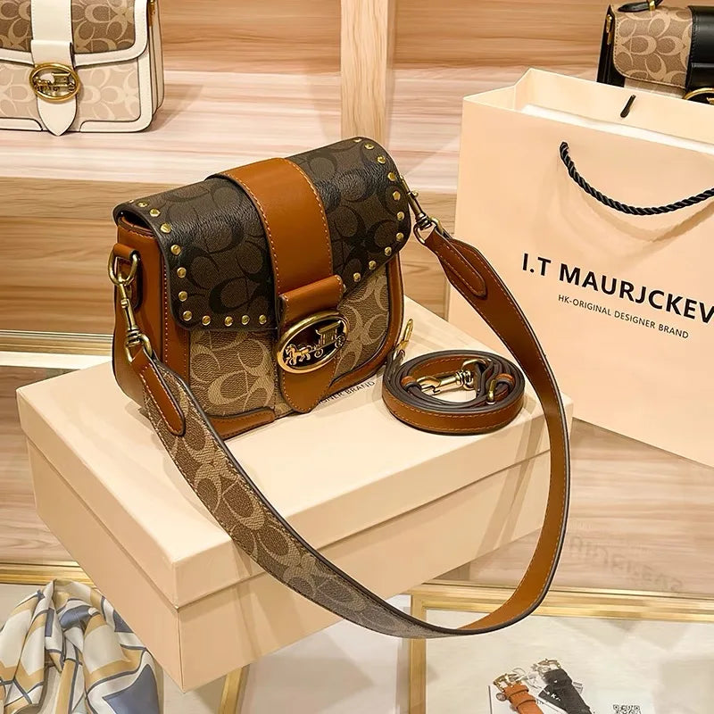 Women Minimalist Contrast Crossbody Box Bag
