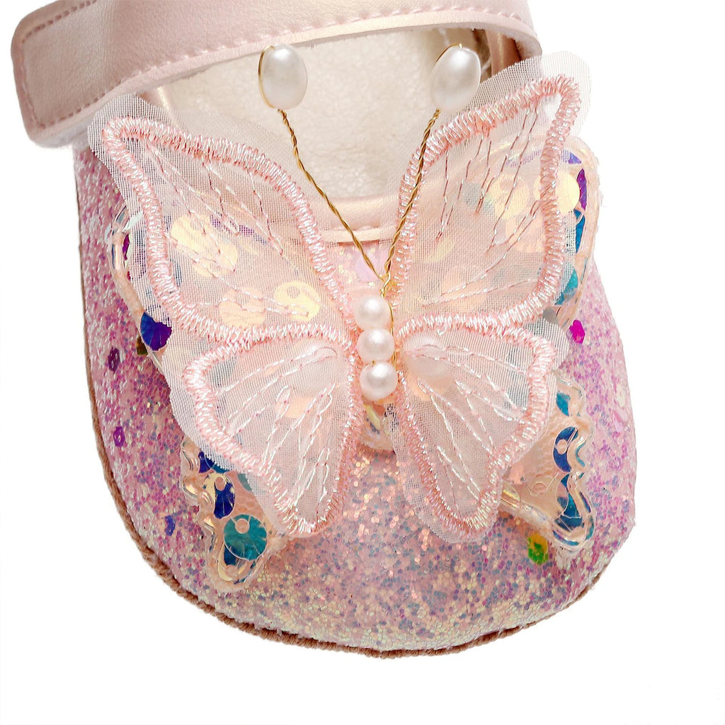 Baby Girl Butterfly Glitter Princess Flats