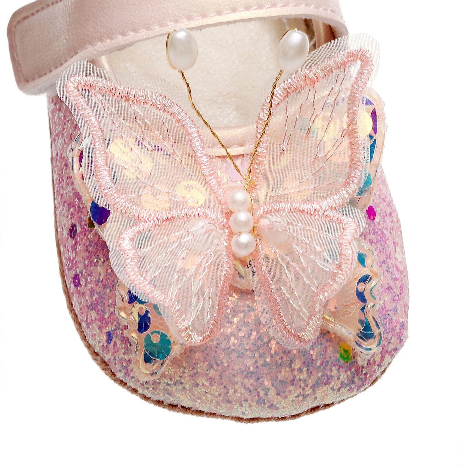 Baby Girl Butterfly Glitter Princess Flats