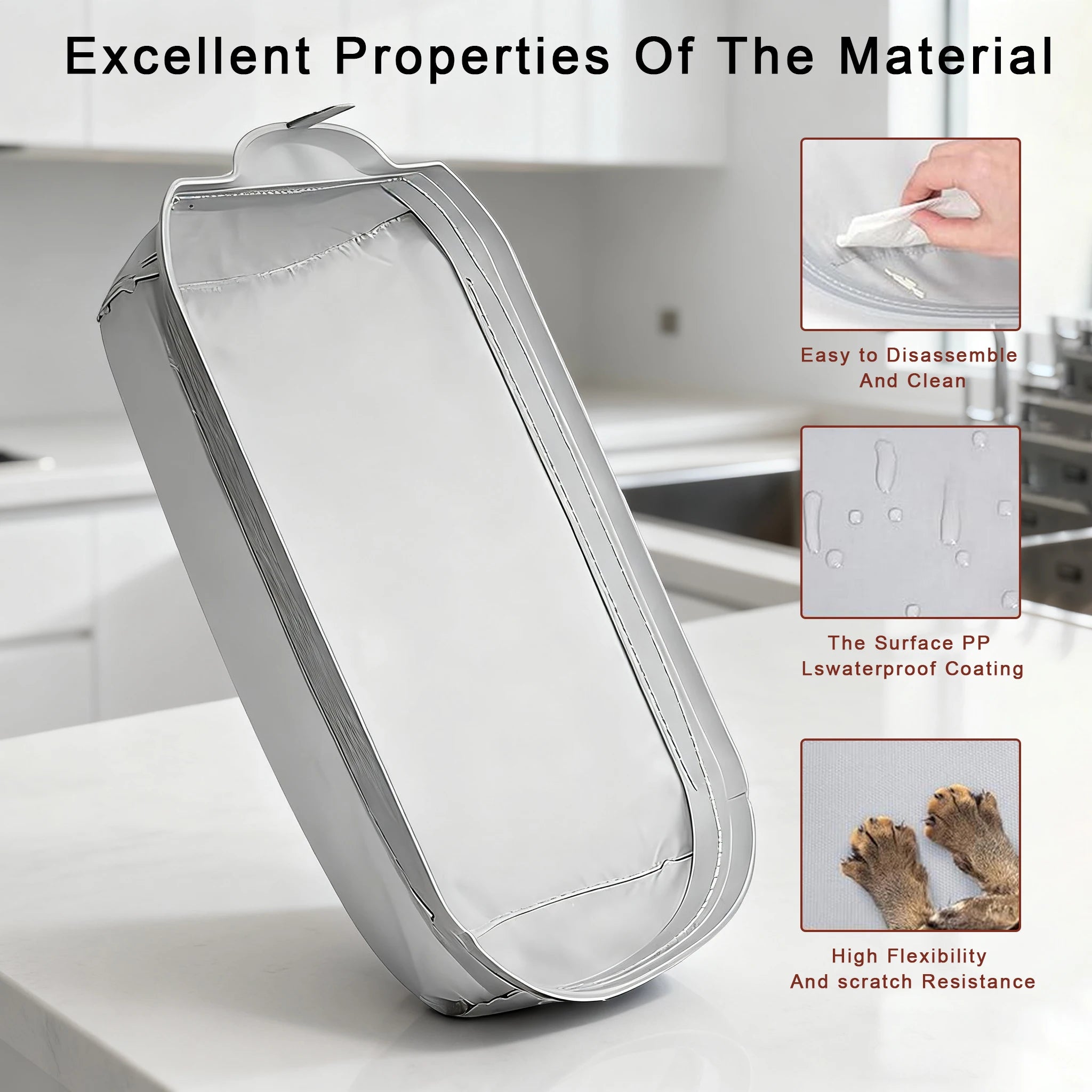 Automatic Cat Litter Box Liner Soft Fabric Removable Replacement Mat