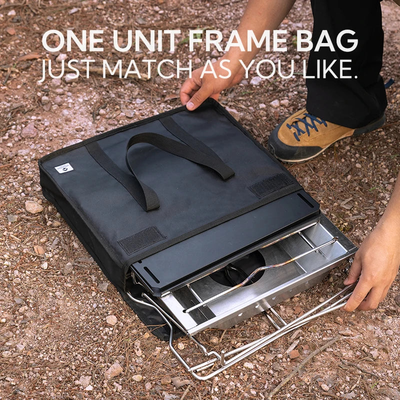 Campingmoon Folding Grill Storage Bag Portable BBQ Carry Bag Outdoor Picnic Camping Tote Bag