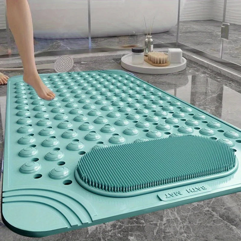Non Slip PVC Bath Mat Massage Nubs Bathroom Shower Rug 0.8cm Thick