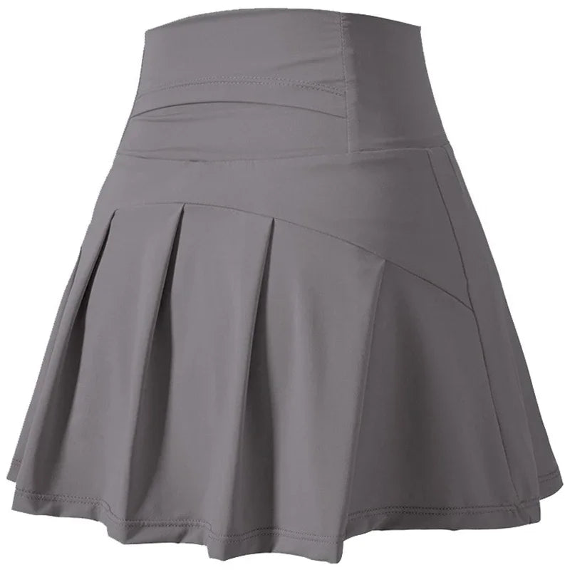 Women High Waist Sports Skirt Quick Dry Tennis Golf Yoga Running Skort