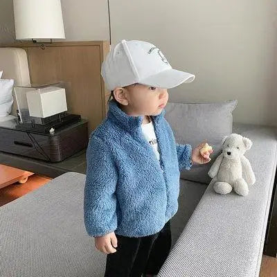 Kids Warm Plush Coat for Baby Boys and Girls