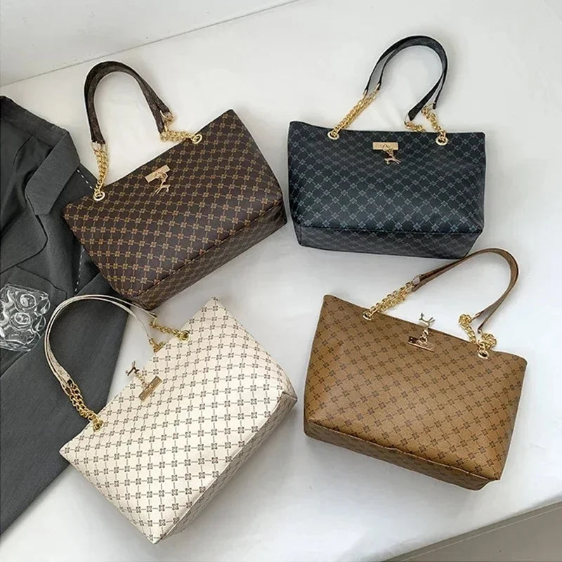 Women Large Capacity Tote Bag Soft Leather Shoulder Bag Fashion Handbag Casual Elegant Daily Bag for Work Travel