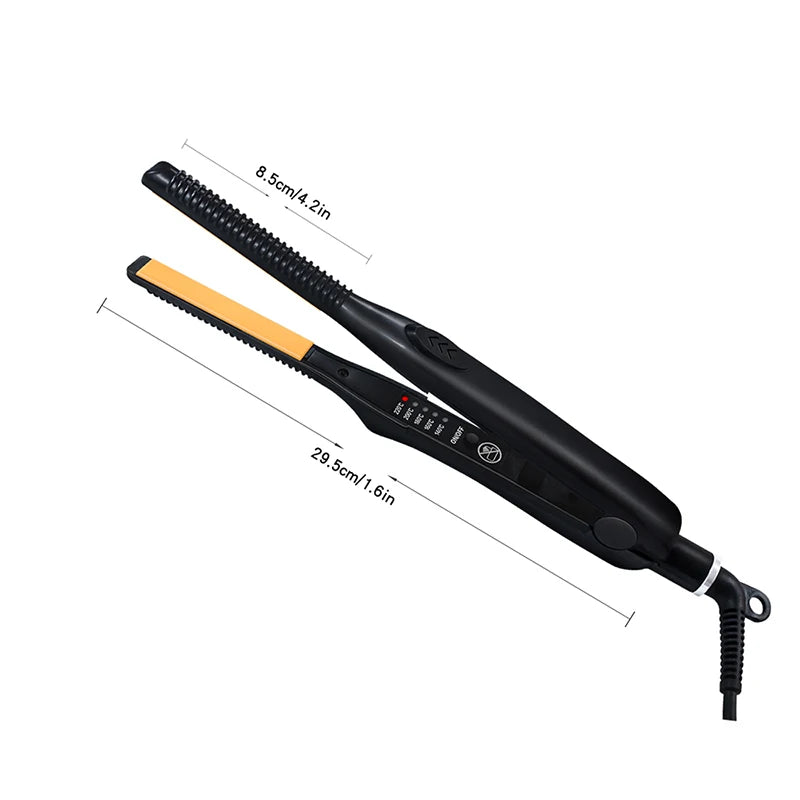 2-in-1 Hair Straightener Curler Ceramic Flat Iron Short Hair Beard Styling Tool