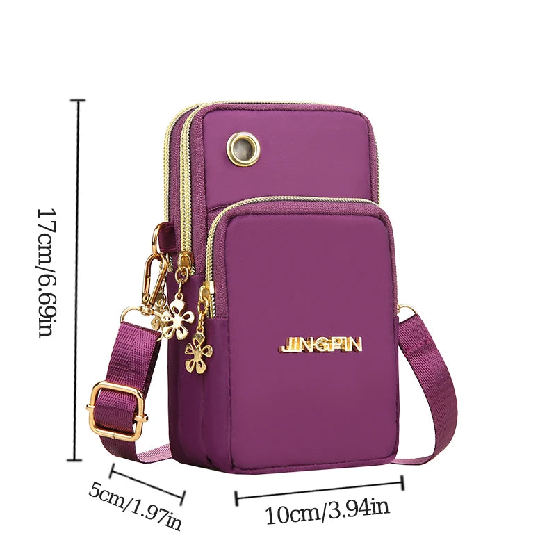 Women Crossbody Phone Bag Mini Shoulder Bag Travel Anti-Theft Small Messenger Bag Multi Pocket Mobile Pouch