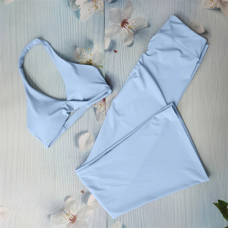 Butt Lifting Gym Set Women Seamless Shorts & Sports Bra Workout Outfit