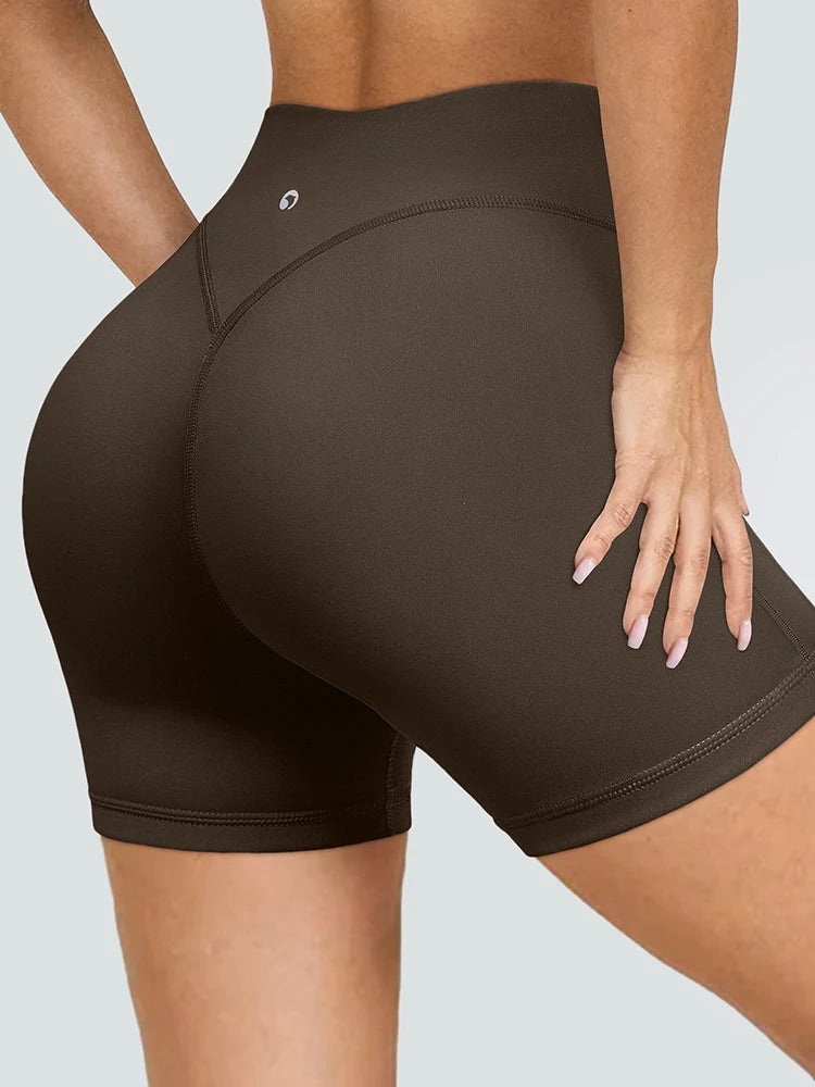 Women’s High Waist Breathable Yoga Shorts Elastic Running Gym Workout Shorts