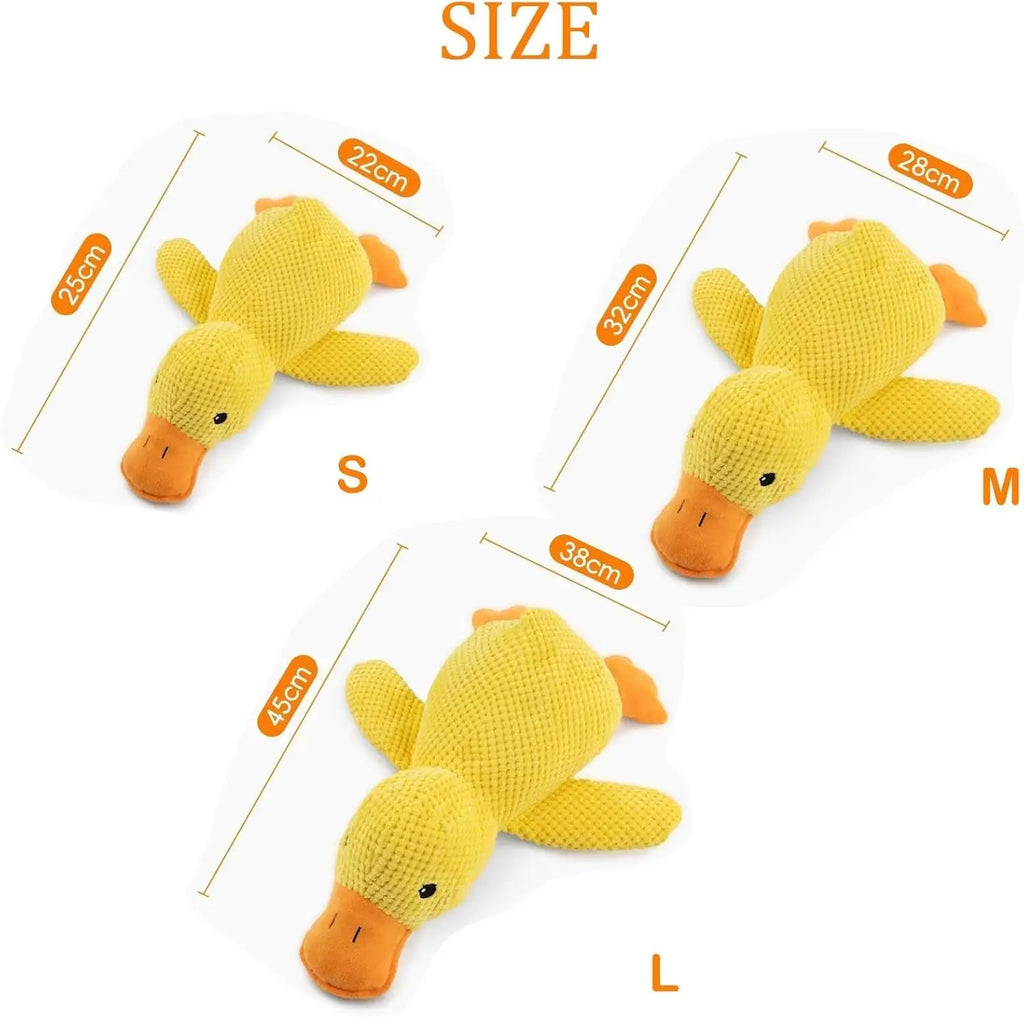 Duck Plush Dog Chew Toy with Quacking Sound