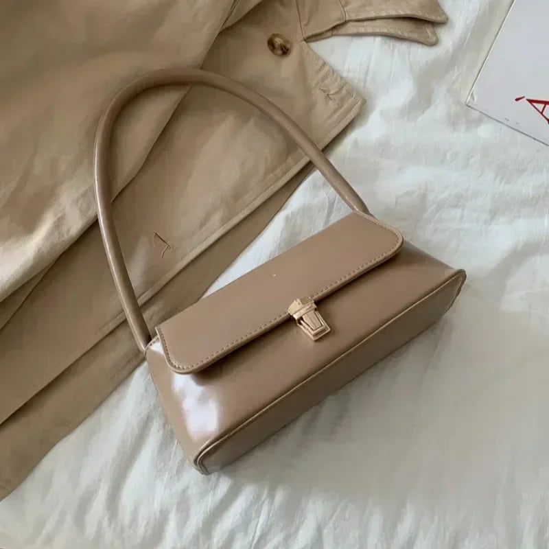 Women Crossbody Underarm Bag Fashion Shoulder Handbag Solid Color 2026