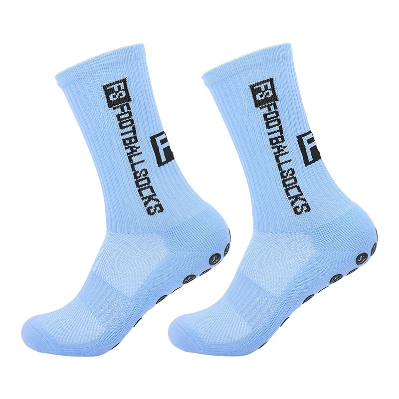 Anti Slip Football Socks Mid Calf Non Slip Grip Socks Men Women Sports Cycling Running Yoga Socks 1 Pair