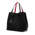 Women Classic Large Capacity Solid Color Shoulder Handbag Fashion PU Bag