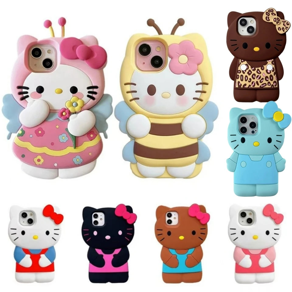 Hello Kitty 3D Cartoon Bow iPhone Case