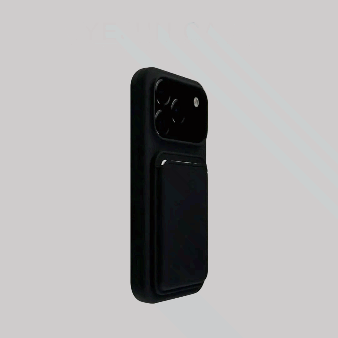 Liquid Shockproof Card Holder Wallet Silicone iPhone Case
