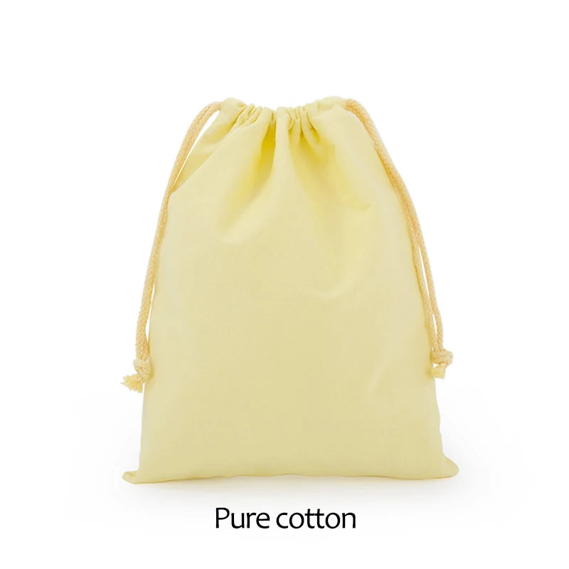 Cotton Drawstring Storage Bag Reusable Canvas Gift Pouch Dustproof Organizer