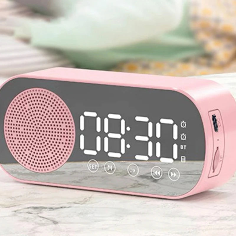 Multi-functional Bluetooth Speaker with Alarm Clock Subwoofer