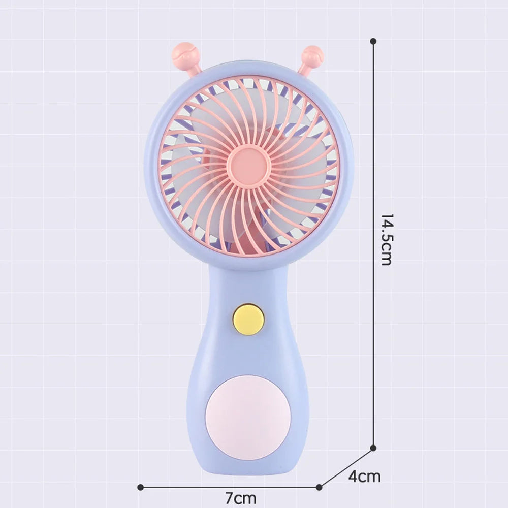 Mini Portable USB Handheld Charging Fan Cute Snail Design Compact Pocket Fan
