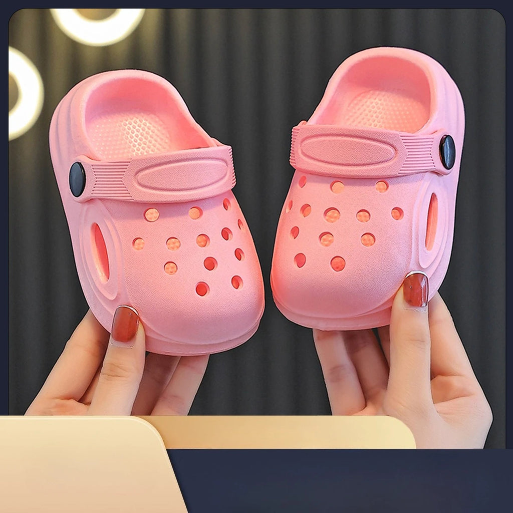 Kids Hole Sandals Soft Anti Slip Beach Slippers DIY Design Boys Girls Summer Shoes