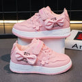 Girls Bow Sneakers Soft Sole Casual Running Shoes for Teens