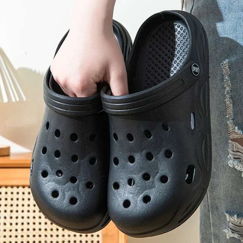 Men Closed Toe Sandals Lightweight Non Slip Garden Shoes