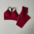 Women Seamless Yoga Set High Waisted Leggings & Sports Bra Gym Outfit