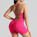 Women Seamless Yoga Jumpsuit Backless Workout Bodysuit Butt Lifting Gym Romper