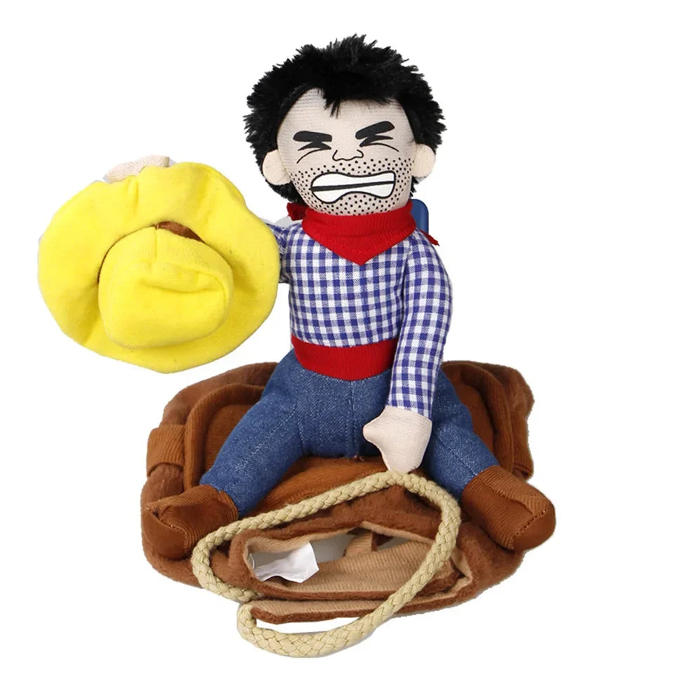 Dog Cowboy Halloween Costume Funny Pet Jacket for Small to Large Dogs