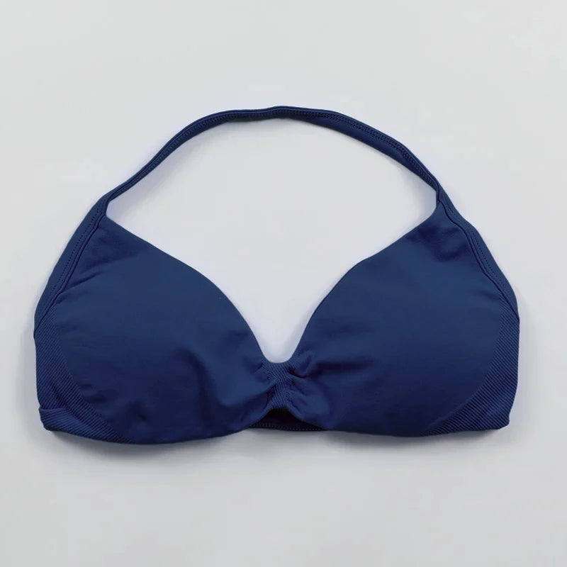 Women Seamless Strappy Sports Bra Push Up Gym Yoga Fitness Top