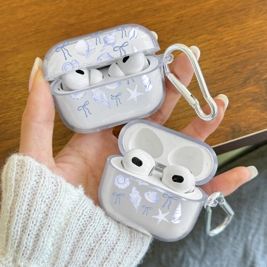 Pink Bow AirPods Protective Case with Keychain Accessory
